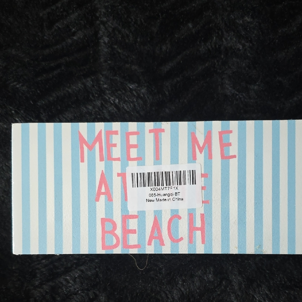 Striped Blue and White Sign